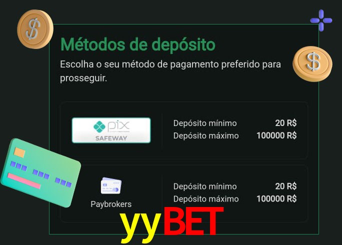 O cassino yybet oferece uma grande variedade de métodos de pagamento